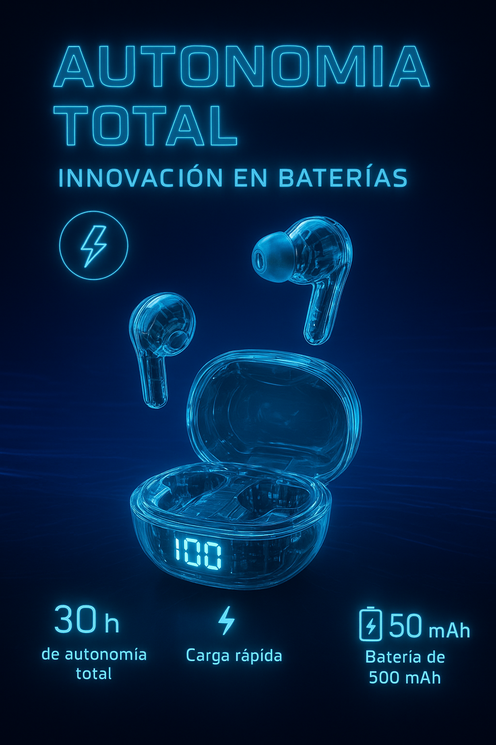 Auriculares Bluetooth T8 Tws Con Pantalla Digital LED Bt 5.3, Auriculares Inalámbricos para Samsung,Xiaomi, Huawei, iPhone.