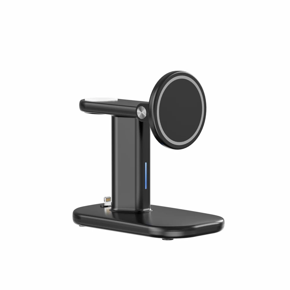 Magnetic Super Fast Wireless Charging Station 3 in 1 Mag-Safe Charger Stand for Iphone 16/15/14/13 Pro Watch 10 9 Series Airpods