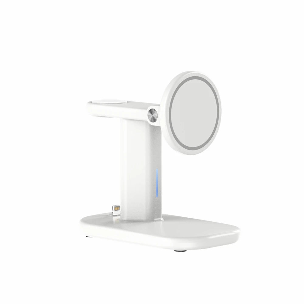 Magnetic Super Fast Wireless Charging Station 3 in 1 Mag-Safe Charger Stand for Iphone 16/15/14/13 Pro Watch 10 9 Series Airpods